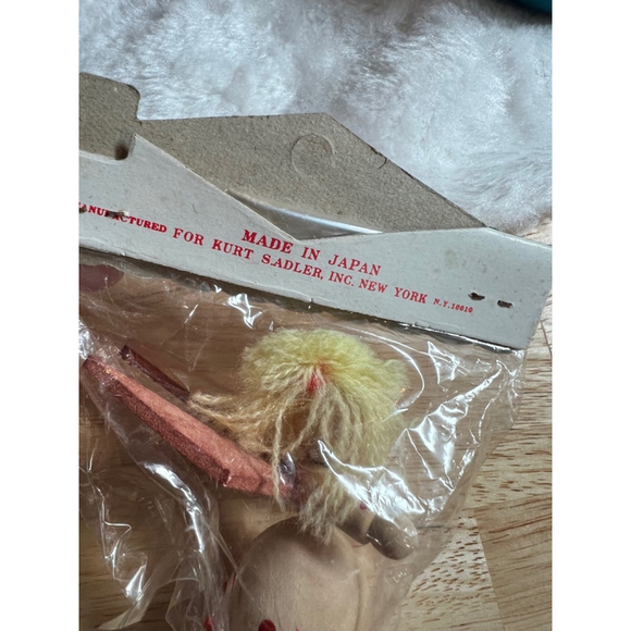 Vintage Santa’s World Wooden Angel Christmas Ornament Holiday Red White NEW - Picture 5 of 6